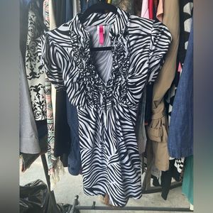 Unbranded blouse shirt top zebra print sizes Medium